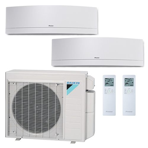 Daikin 2MXS18NMVJU 2-CTXG09QVJUW MXS Wall Mounted 2-Zone - 18,000 BTU  Outdoor - 9k + 9k Indoor - 18.9 SEER