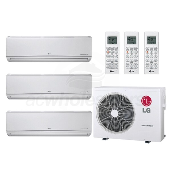 LG LMU24CHV LMN078 LSN120-3 26,000 BTU 21.7 SEER Ductless Tri Zone Heat  Pump System 7+7+12