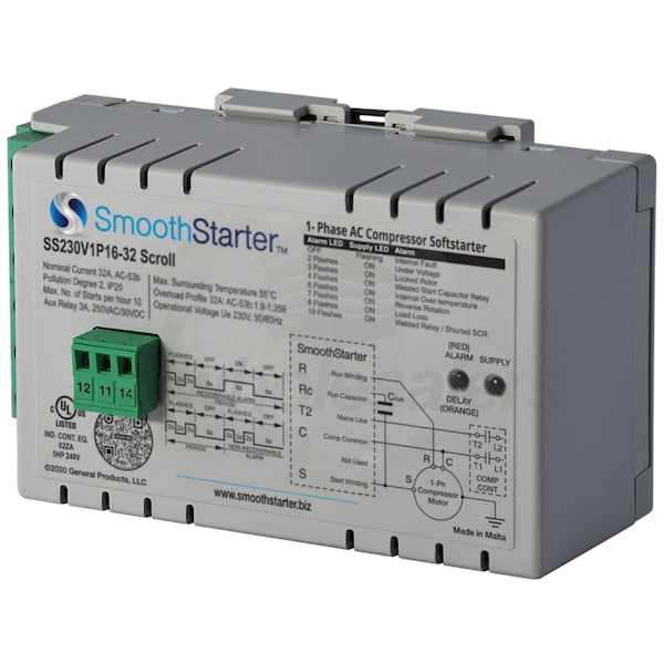 SmoothStarter SS230V1P16-32 ™ Single Phase Soft Starter 230V 16-32 FLA